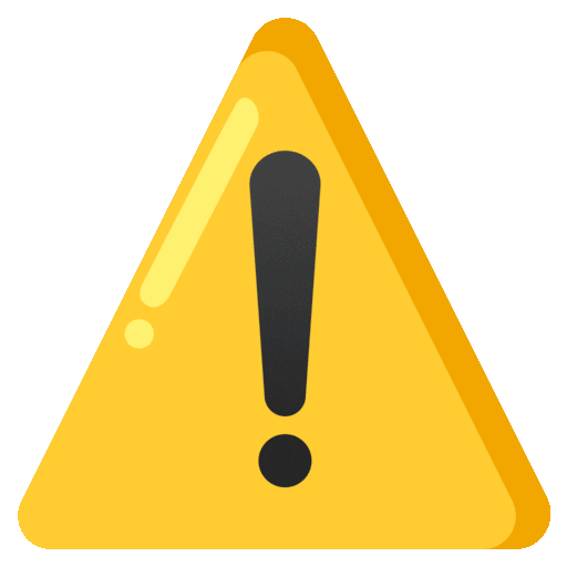Warning Emoji Google-animated