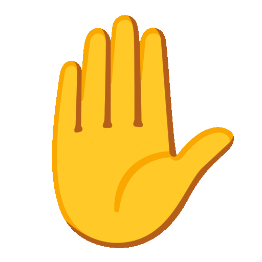 Raised Hand Emoji Google-animated
