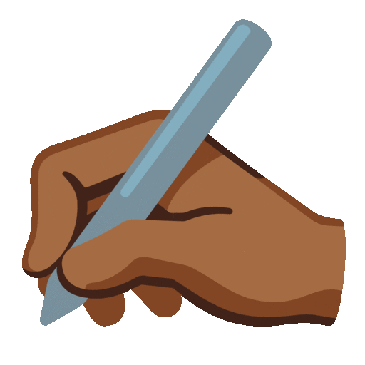 Writing Hand Emoji Google-animated