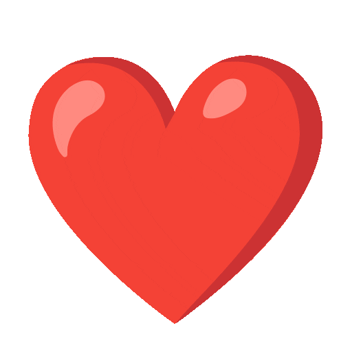 Red Heart Emoji Google-animated