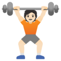 Person Lifting Weights Emoji Google