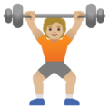 Person Lifting Weights Emoji Google