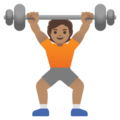 Person Lifting Weights Emoji Google