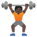 Person Lifting Weights Emoji Google