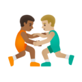Men Wrestling Emoji Google