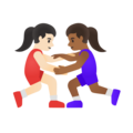 Women Wrestling Emoji Google