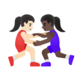 Women Wrestling Emoji Google