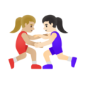 Women Wrestling Emoji Google