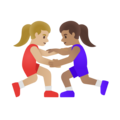 Women Wrestling Emoji Google