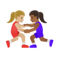 Women Wrestling Emoji Google