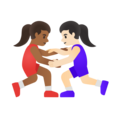 Women Wrestling Emoji Google