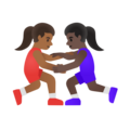 Women Wrestling Emoji Google
