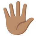 Hand With Fingers Splayed Emoji Google