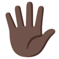 Hand With Fingers Splayed Emoji Google