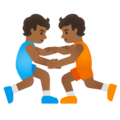 People Wrestling Emoji Google