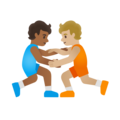 People Wrestling Emoji Google