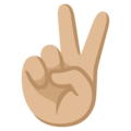 Victory Hand Emoji Google