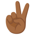 Victory Hand Emoji Google