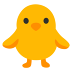 Front Facing Baby Chick Emoji Google