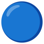 Large Blue Circle Emoji Google