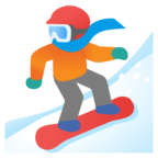 Snowboarder Emoji Google