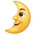 First Quarter Moon Face Emoji Huawei