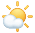 Sun Behind Small Cloud Emoji Huawei