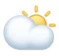 Sun Behind Large Cloud Emoji Huawei