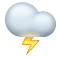 Cloud With Lightning Emoji Huawei