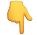 Backhand Index Pointing Down Emoji Huawei