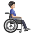 Man In Manual Wheelchair Facing Right Emoji Huawei