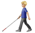 Man With White Cane Emoji Huawei