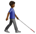 Man With White Cane Facing Right Emoji Huawei