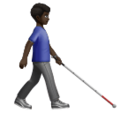 Man With White Cane Facing Right Emoji Huawei