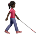 Woman With White Cane Facing Right Emoji Huawei
