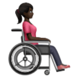 Woman In Manual Wheelchair Facing Right Emoji Huawei
