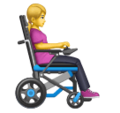 Woman In Motorized Wheelchair Facing Right Emoji Huawei