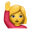 Woman Raising Hand Emoji Huawei