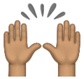 Raising Hands Emoji Huawei
