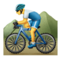 Man Mountain Biking Emoji Huawei