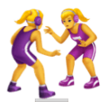Women Wrestling Emoji Huawei