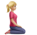 Woman Kneeling Facing Right Emoji Huawei