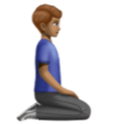 Man Kneeling Facing Right Emoji Huawei