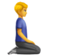 Man Kneeling Facing Right Emoji Huawei