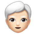 Person White Hair Emoji Huawei