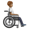 Person In Manual Wheelchair Facing Right Emoji Huawei