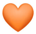 Orange Heart Emoji Huawei