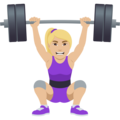 Woman Lifting Weights Emoji Joypixels