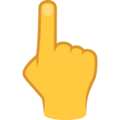 Backhand Index Pointing Up Emoji Joypixels