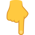 Backhand Index Pointing Down Emoji Joypixels